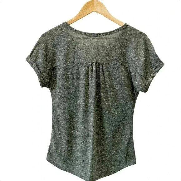 Ricki’s Linen Blend T-Shirt Loose Fit V Neck Short Sleeve Moss Green Size  XS - Picture 14 of 16